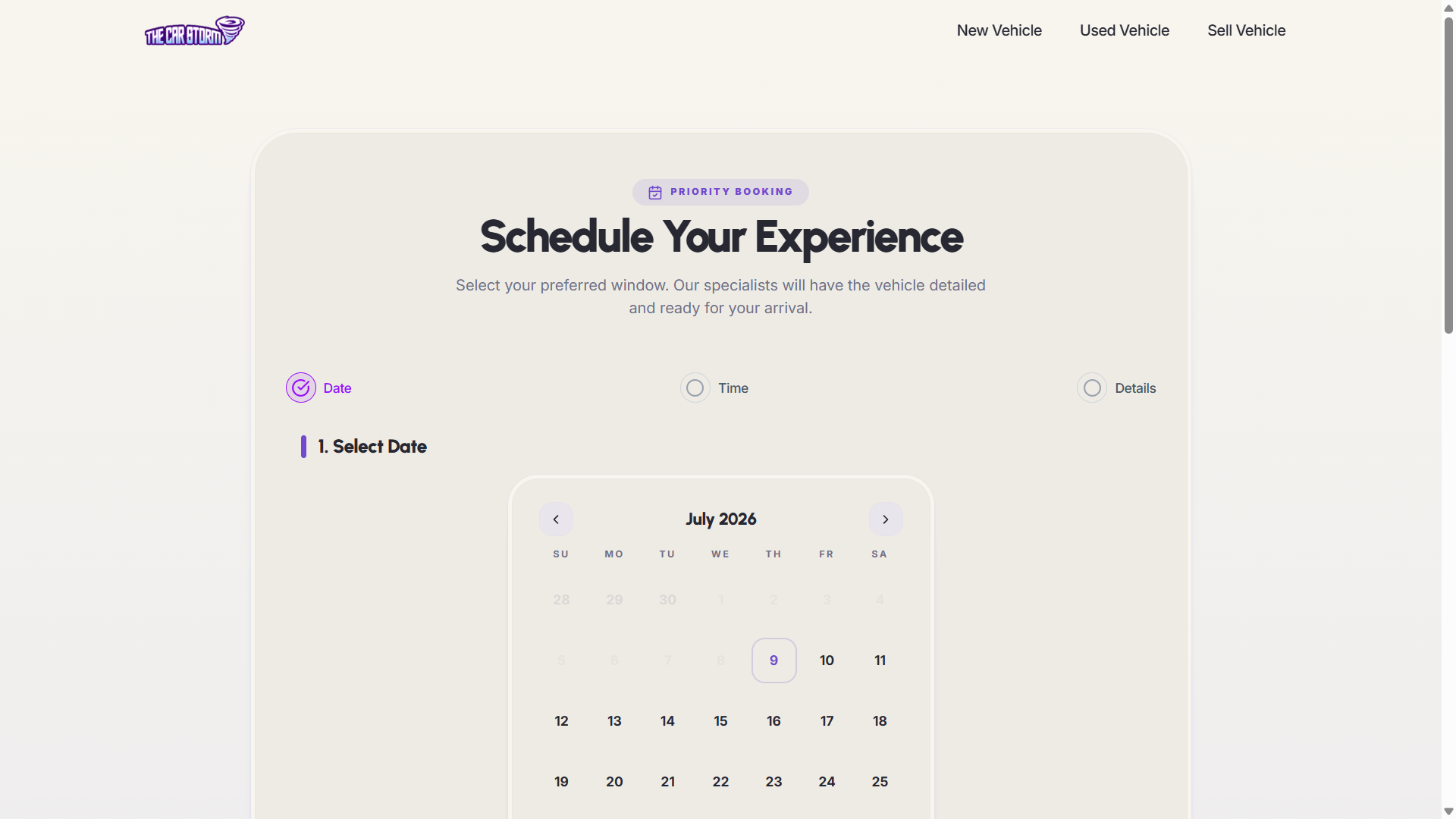 Test Drive Booking